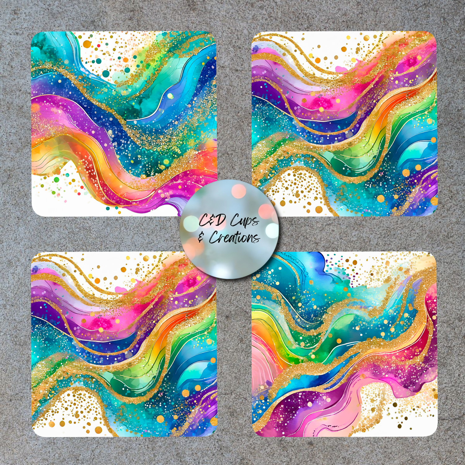 Vibrant Watercolor Coasters