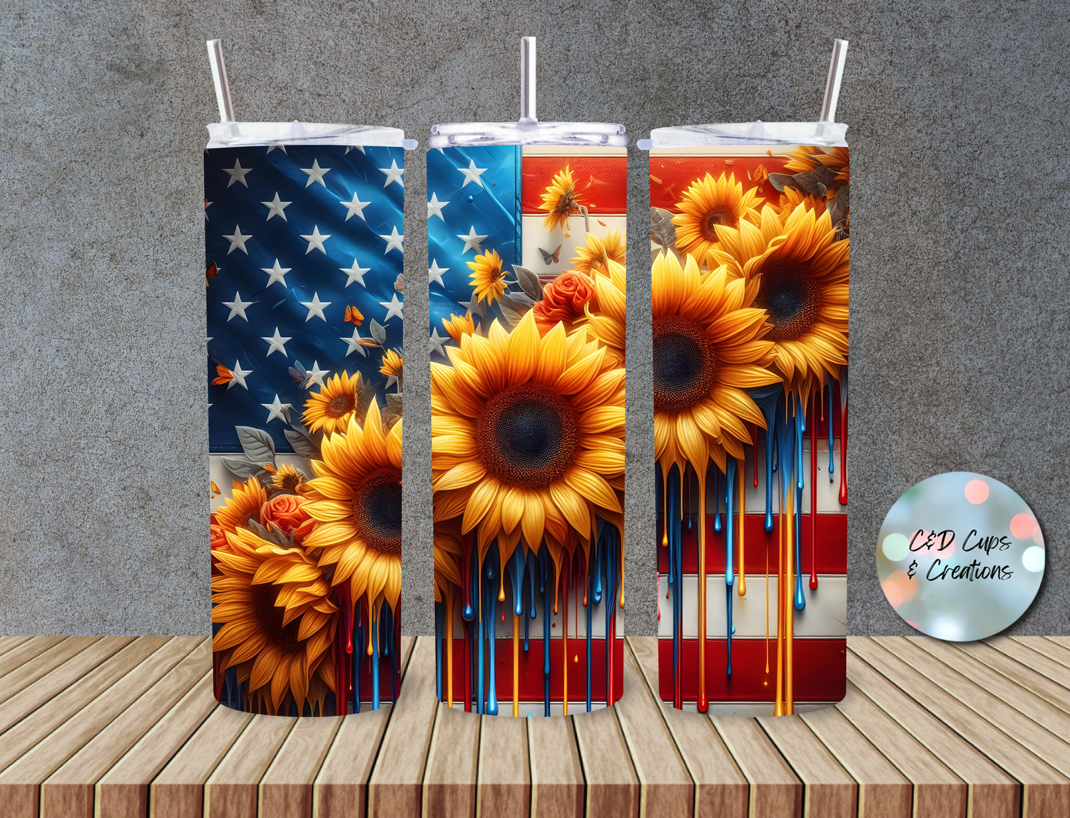 Flag Sunflower Drip