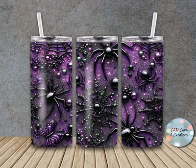 Purple Spiders Halloween
