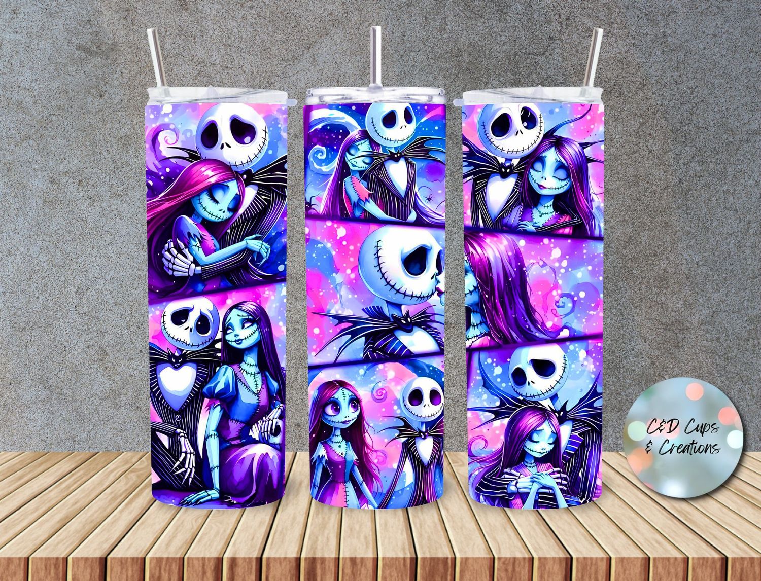Halloween Jack and Sally Purple