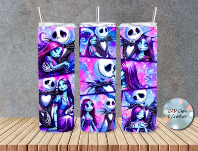 Halloween Jack and Sally Purple