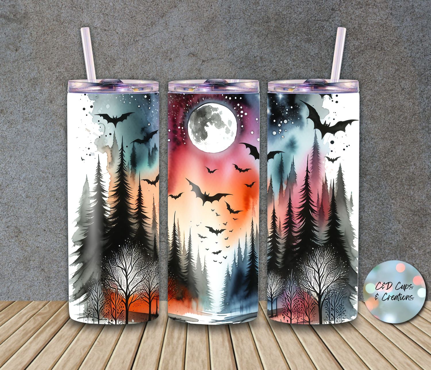 Halloween Bats Forest
