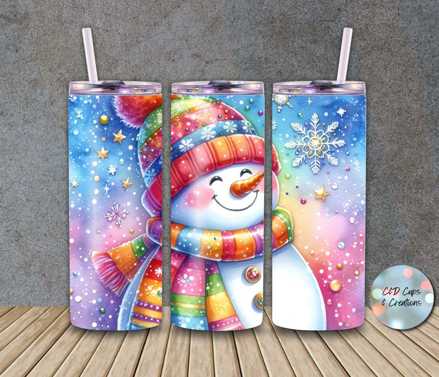 Christmas Snowman Colorful Hat