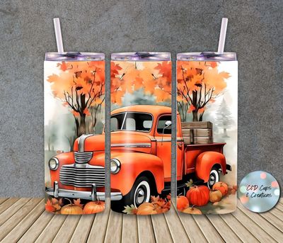 Fall Orange Truck