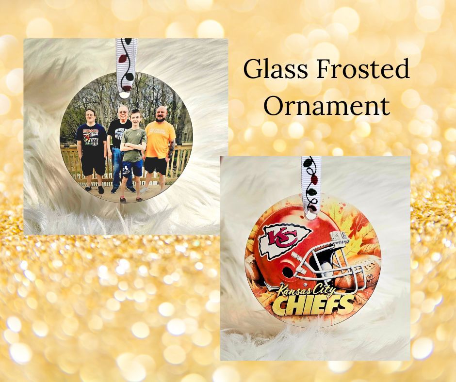 Custom Glass Frosted Ornament