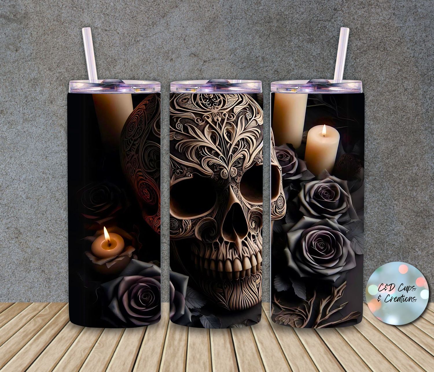 Halloween Skull Candles