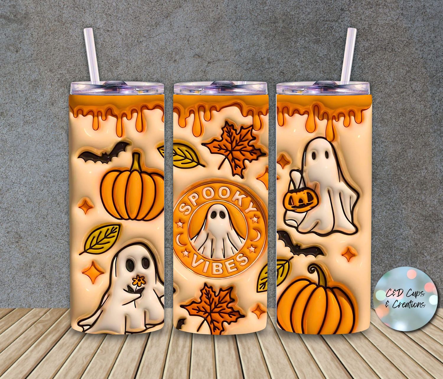 Halloween 3D Spooky Vibes Ghosts