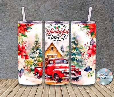 Wonderful Time of the Year Red Truck