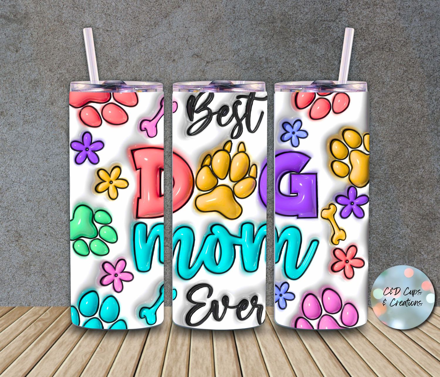 3D Best Dog Mom