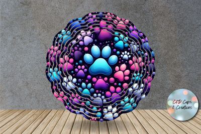 Dog Paw Wind Spinner