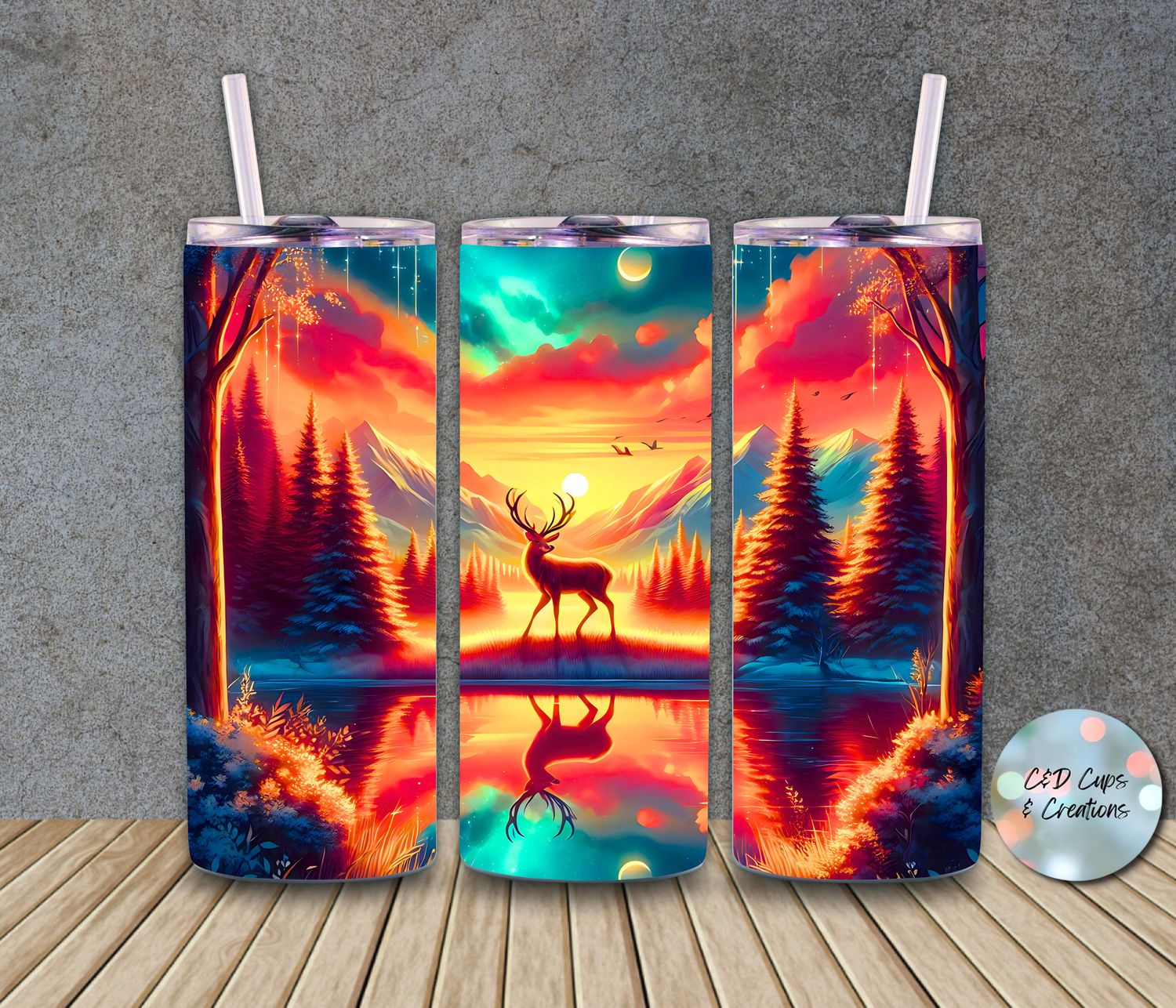 Deer Sunset