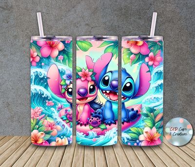Stitch and Angel in Ocean