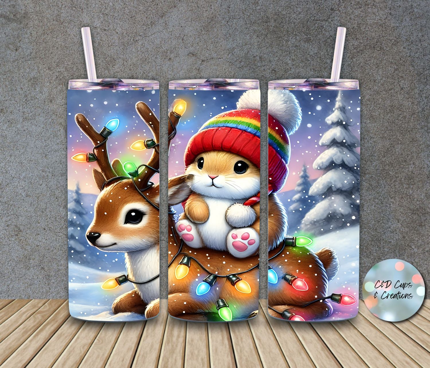 Holiday Deer and Bunny