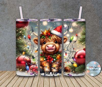 Christmas Cow with Lights