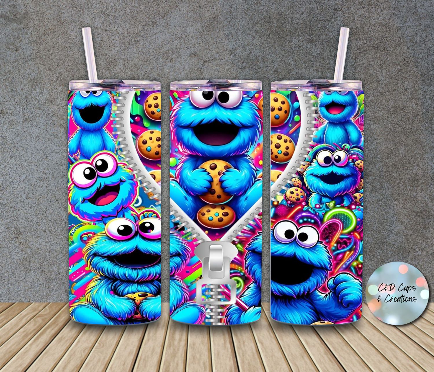 Cookie Monster Zipper