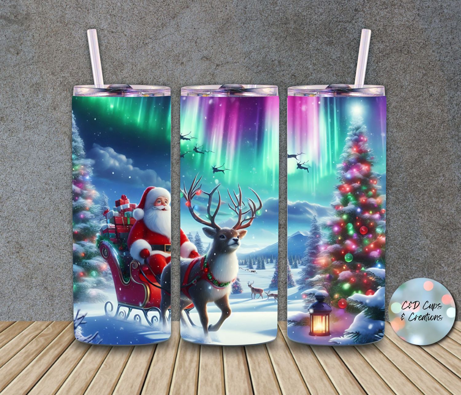 Northern Lights Santa Sled