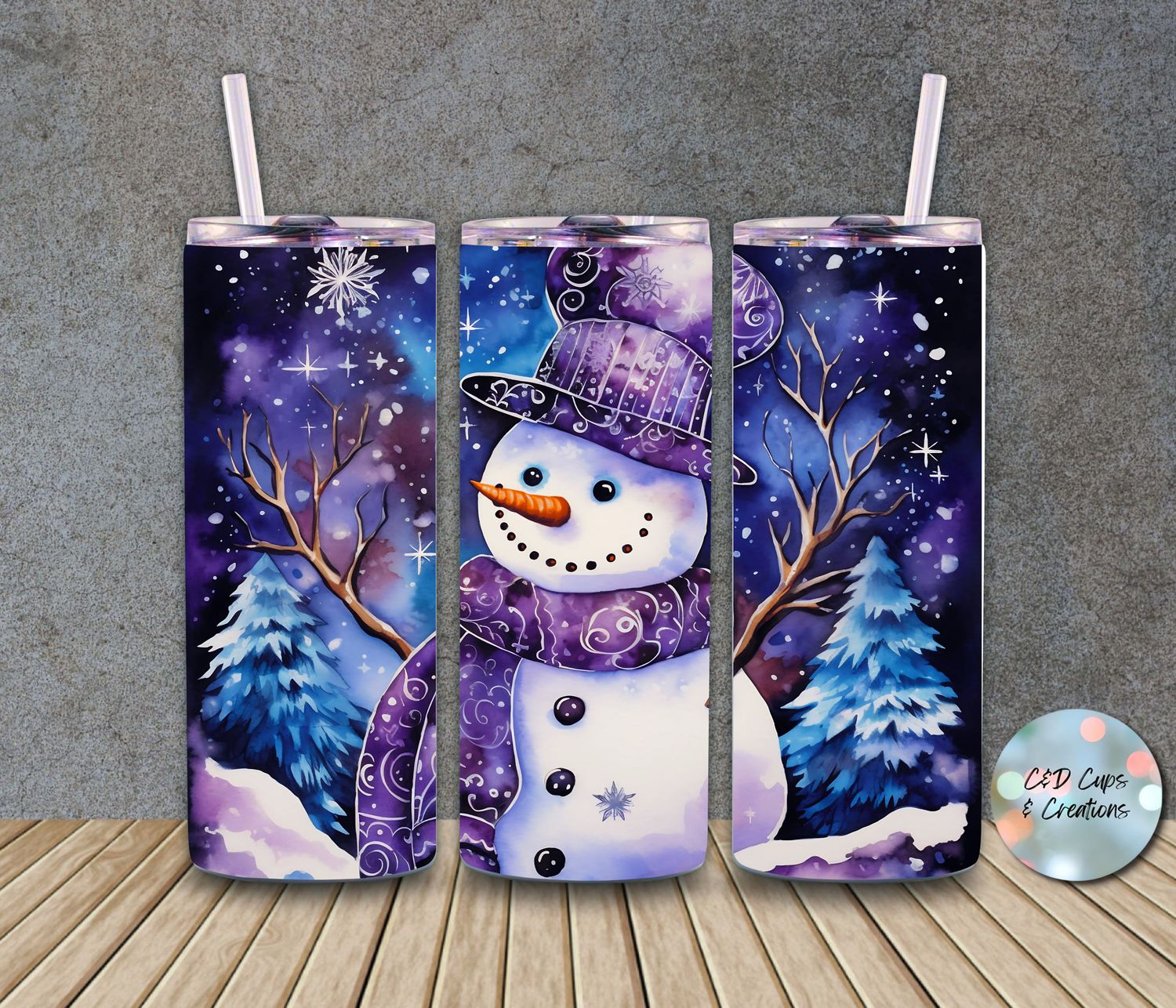 Purple Snowman