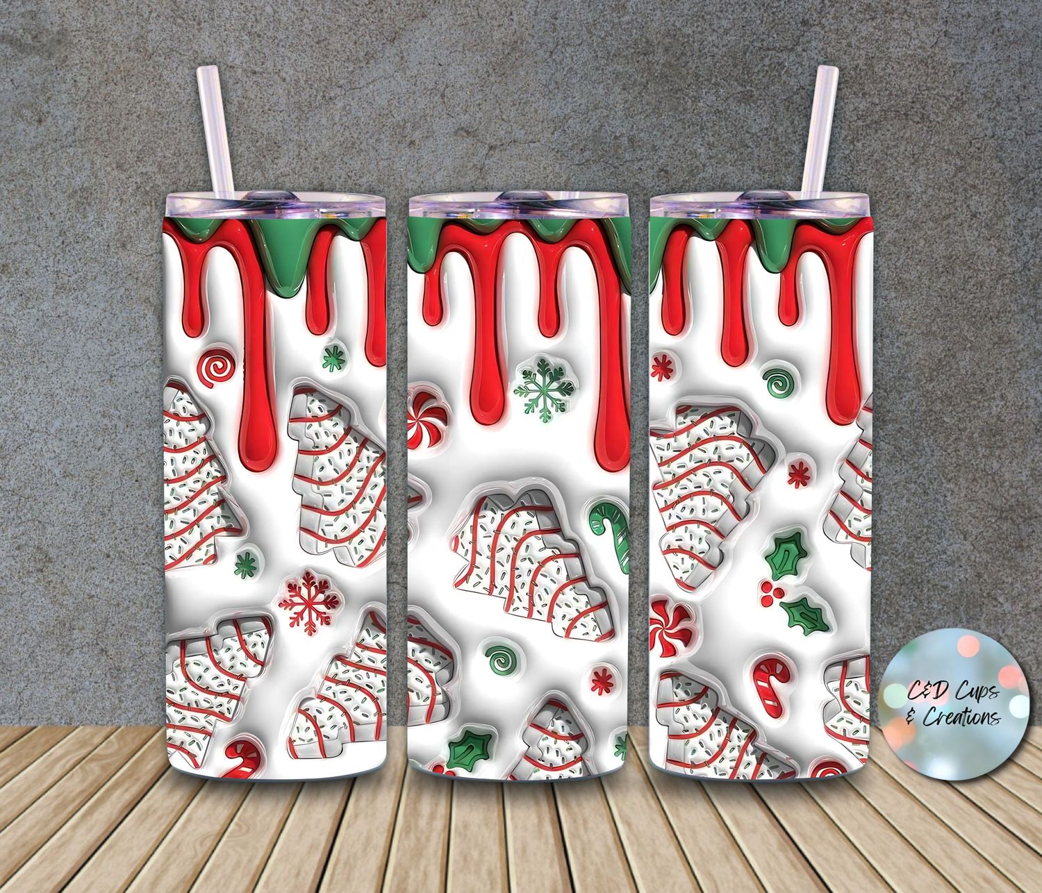 Red Green Snack Cakes