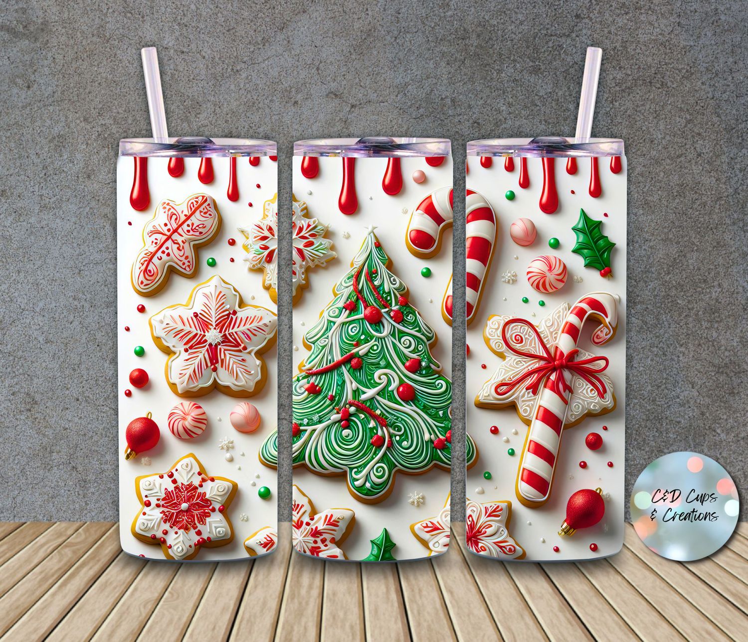 3D Christmas Tree Cookies