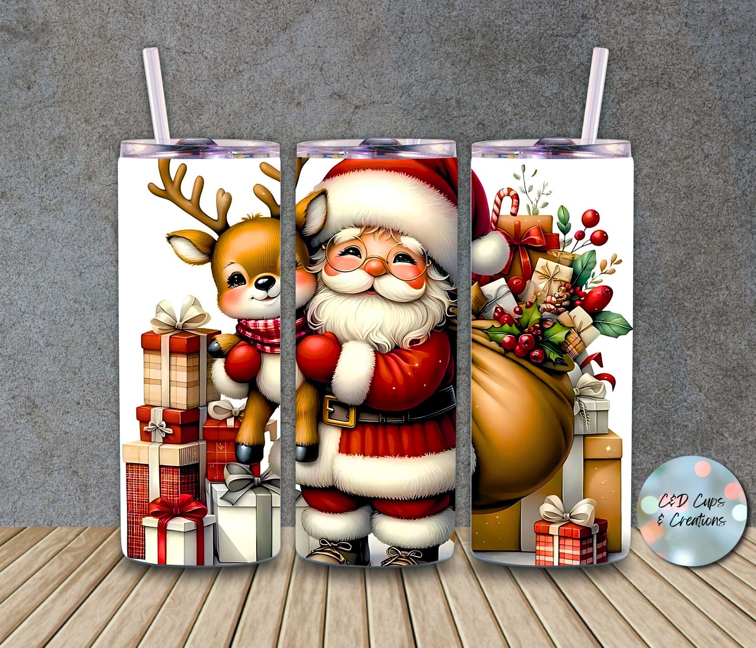 Santa with Deer