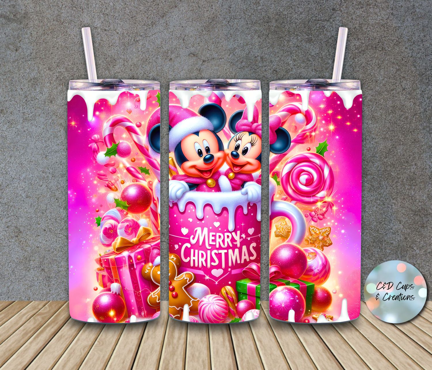 Christmas Mickey Mini Pink Cup