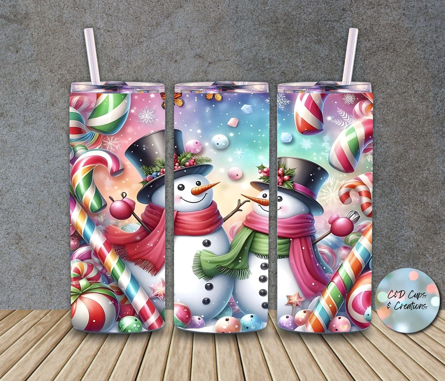 Snowman Candy Canes