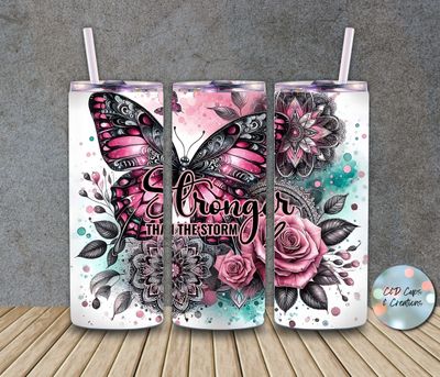 Stronger than the Storm Butterfly Pink