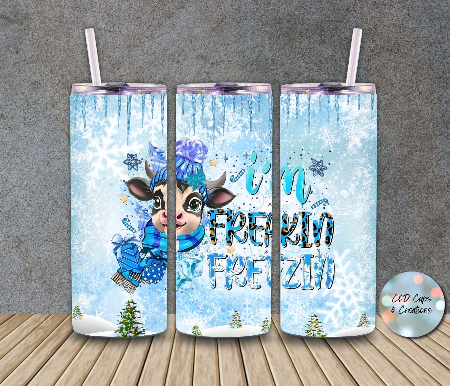 I&#39;m Freezing Cow Blue
