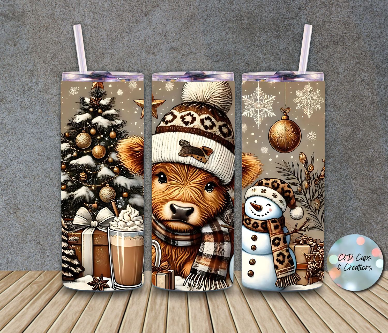 Winter Cow Snowman
