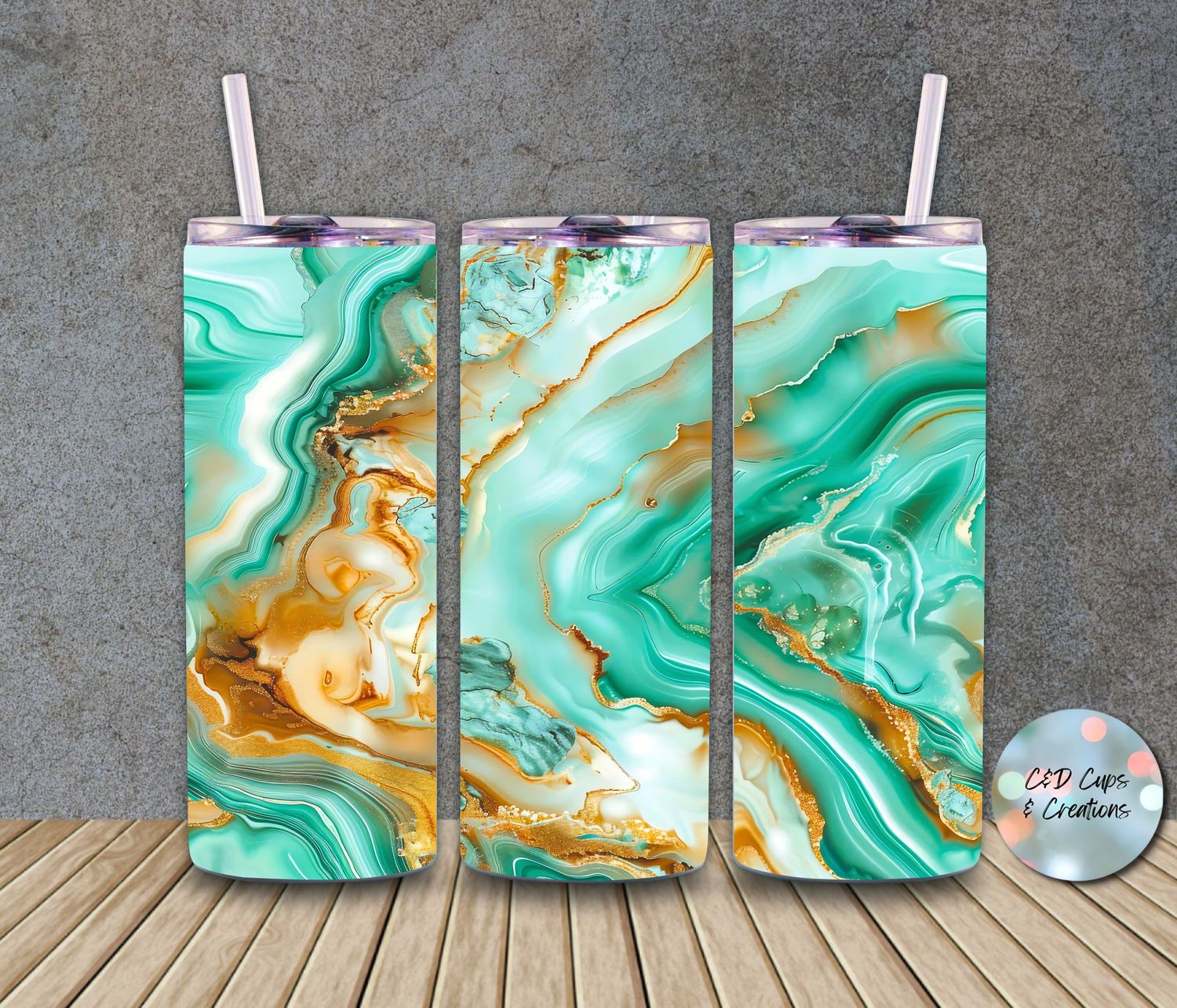 Green Gold Marble