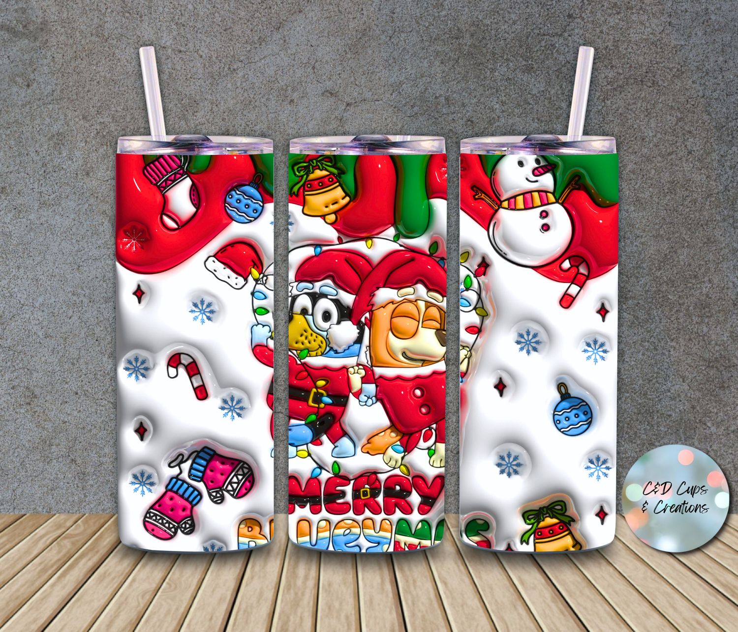 3D Merry Bluey