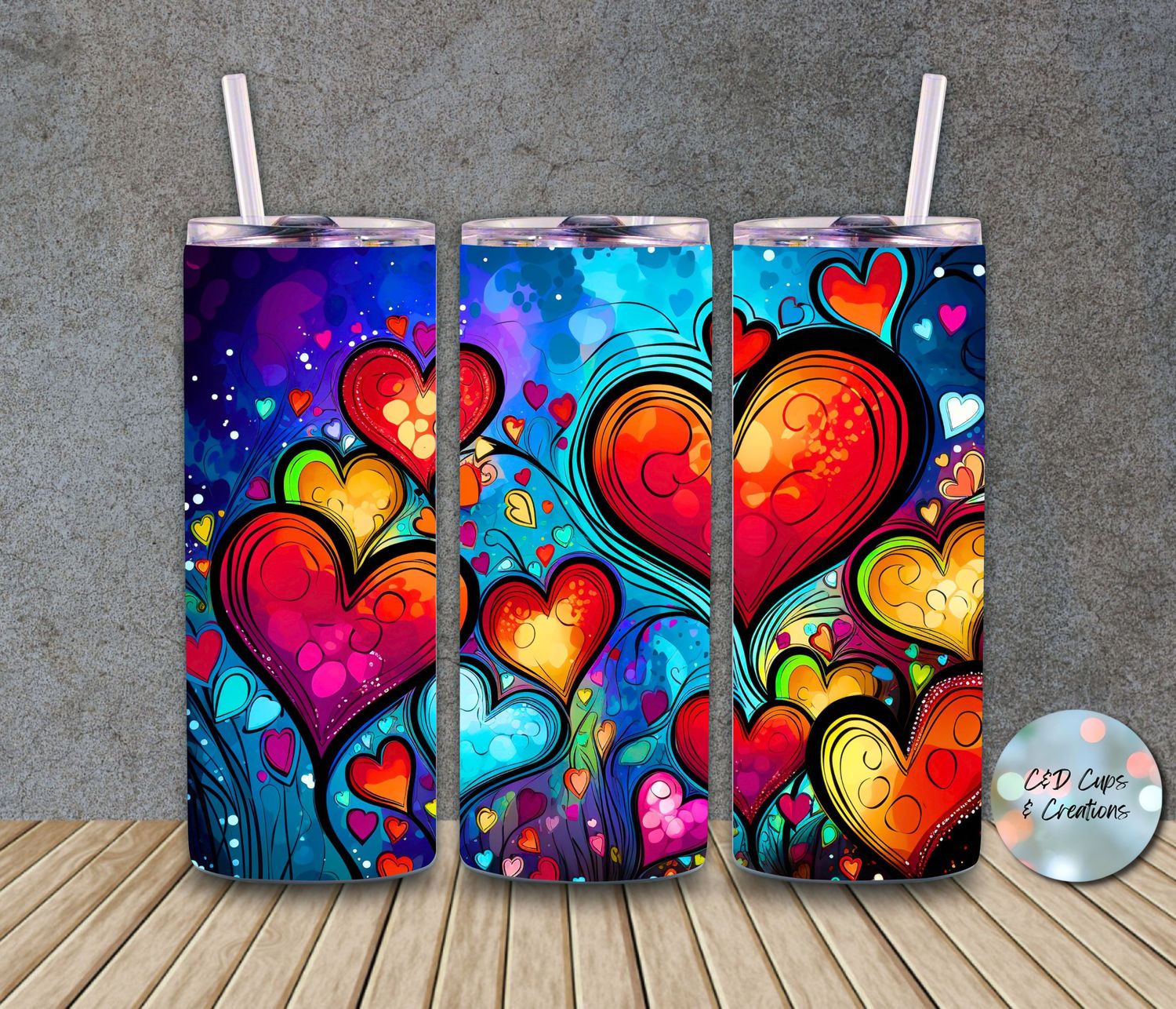 Valentine Colorful Hearts