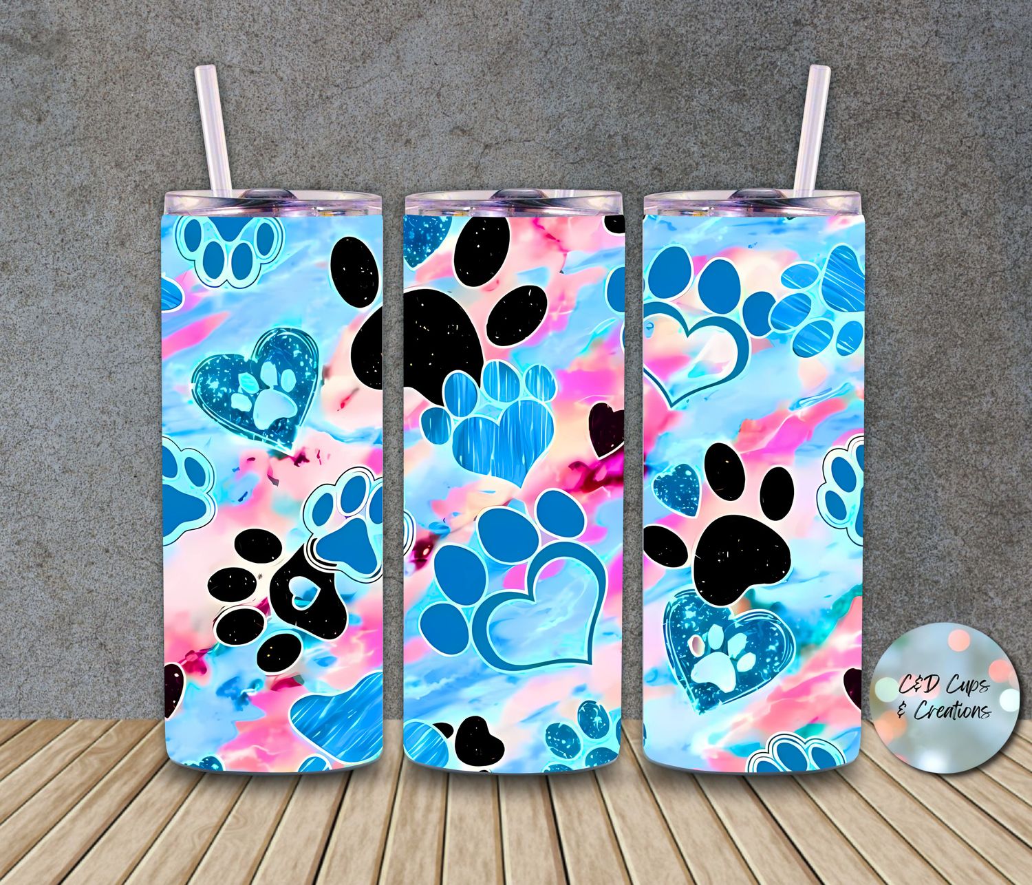 Dog Paws Blue