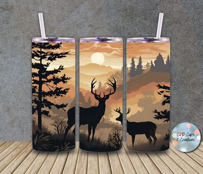 2 Deer Sunset