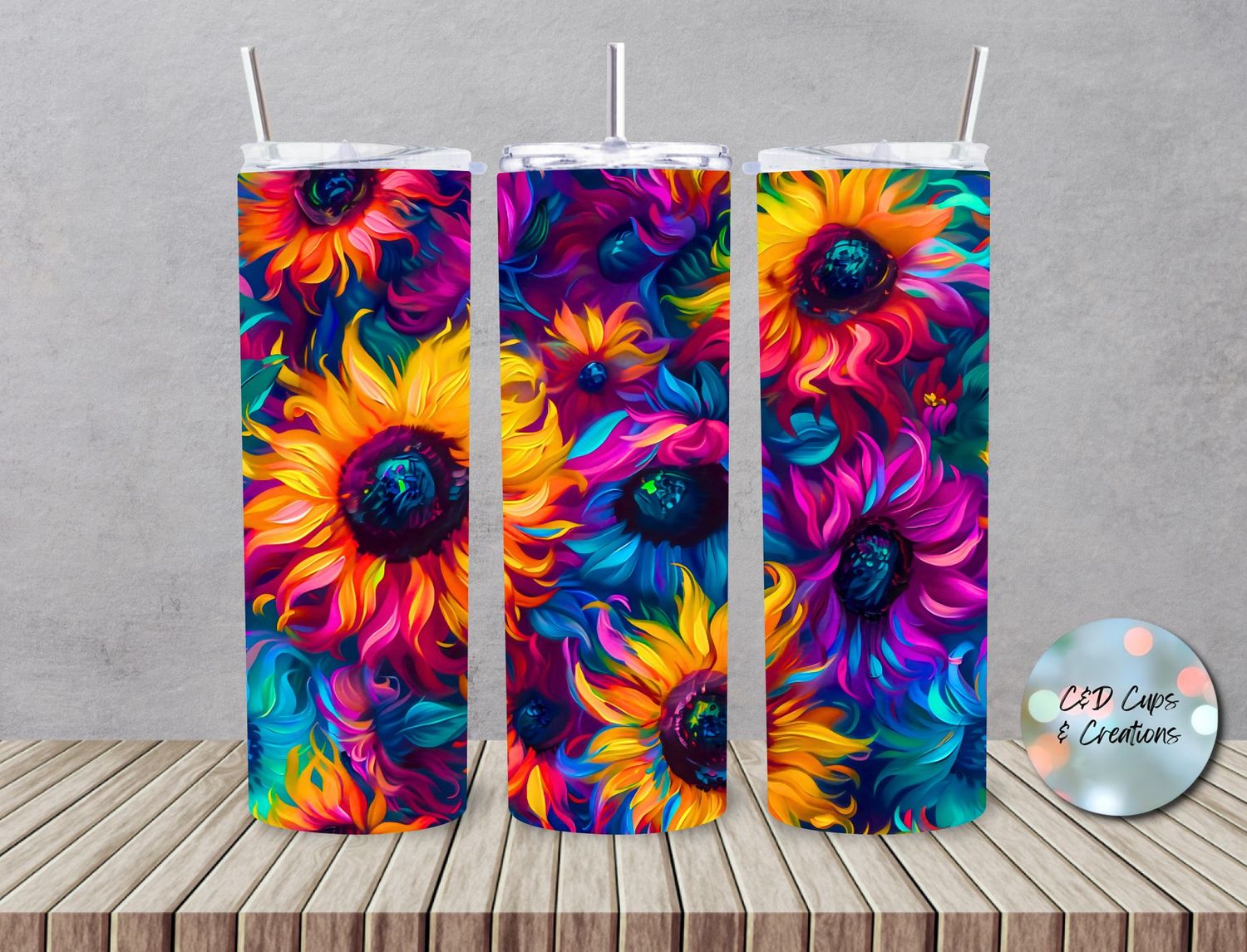 Neon Sunflowers