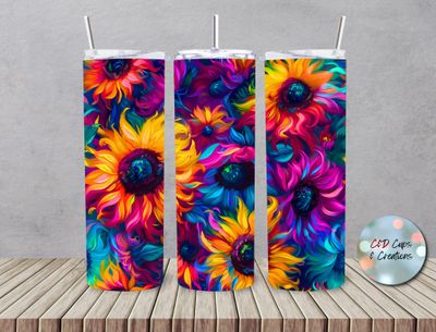 Neon Sunflowers