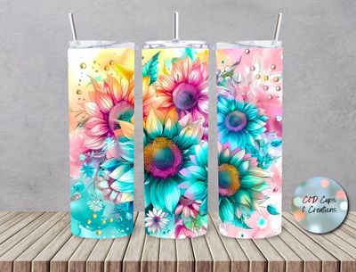 Colorful Sunflowers
