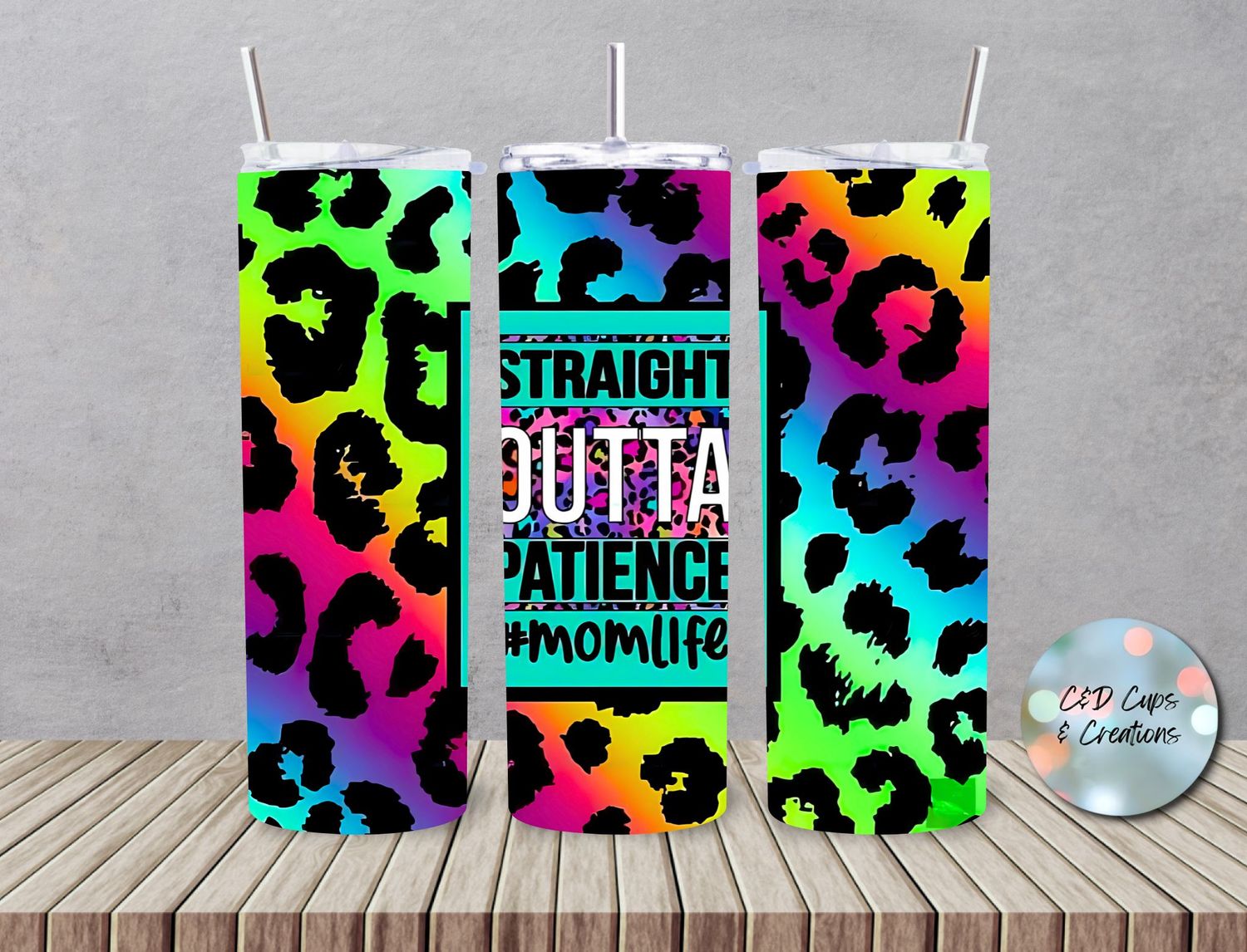 Neon Straight Outta Patience Leopard