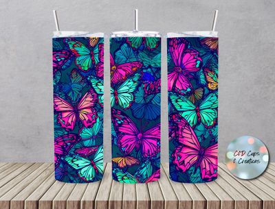 Butterflies Blue Background