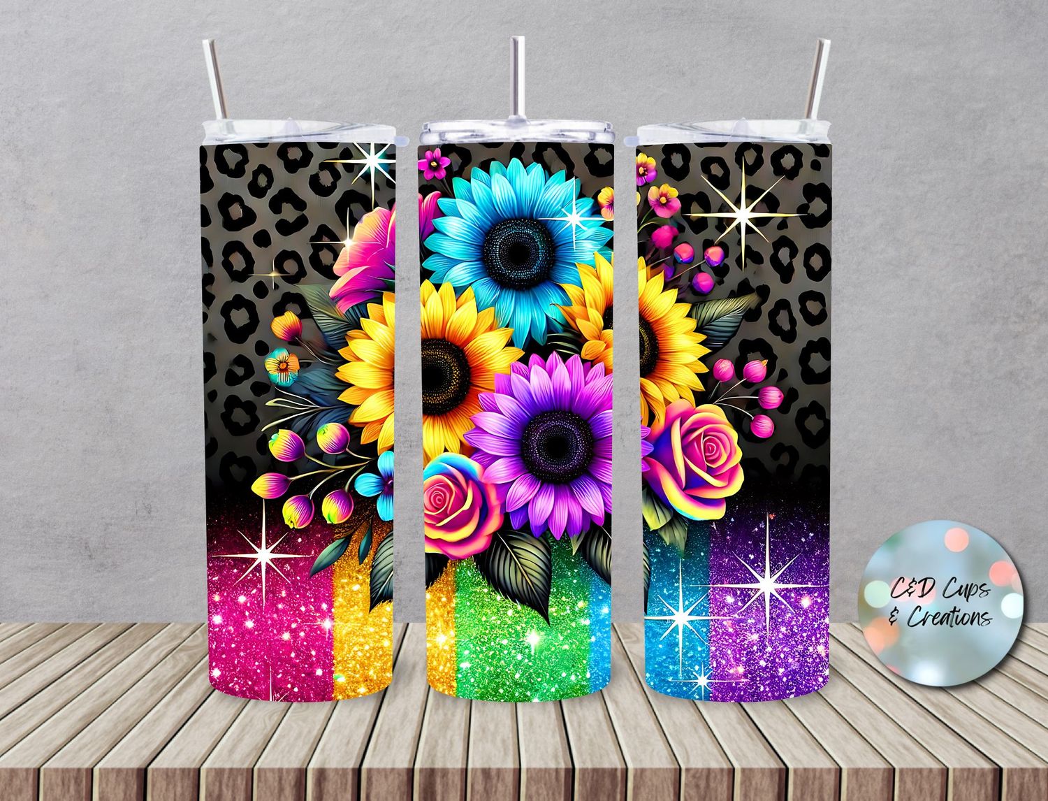 Neon Sunflowers