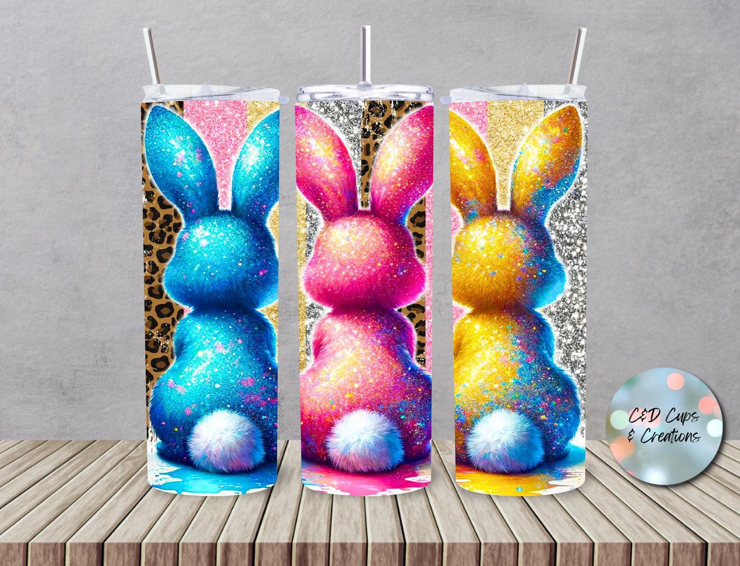 Easter Bunny Trio Glitter