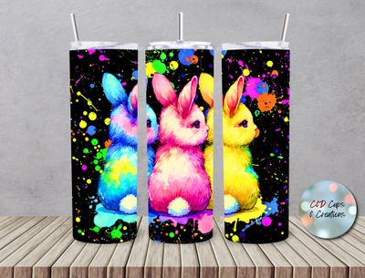 Dark Neon Bunny Easter Trio