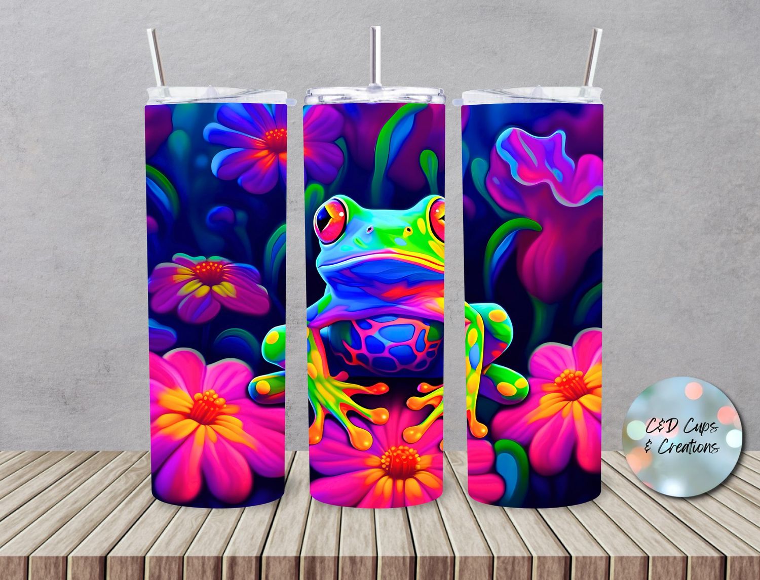 Neon Hippie Frog