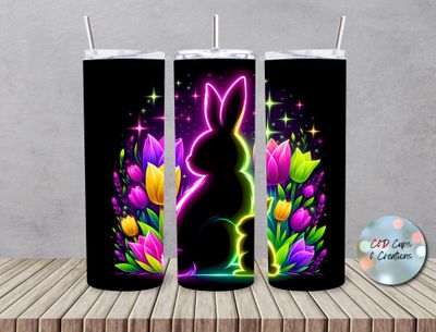 Neon Easter Bunnies with Baby