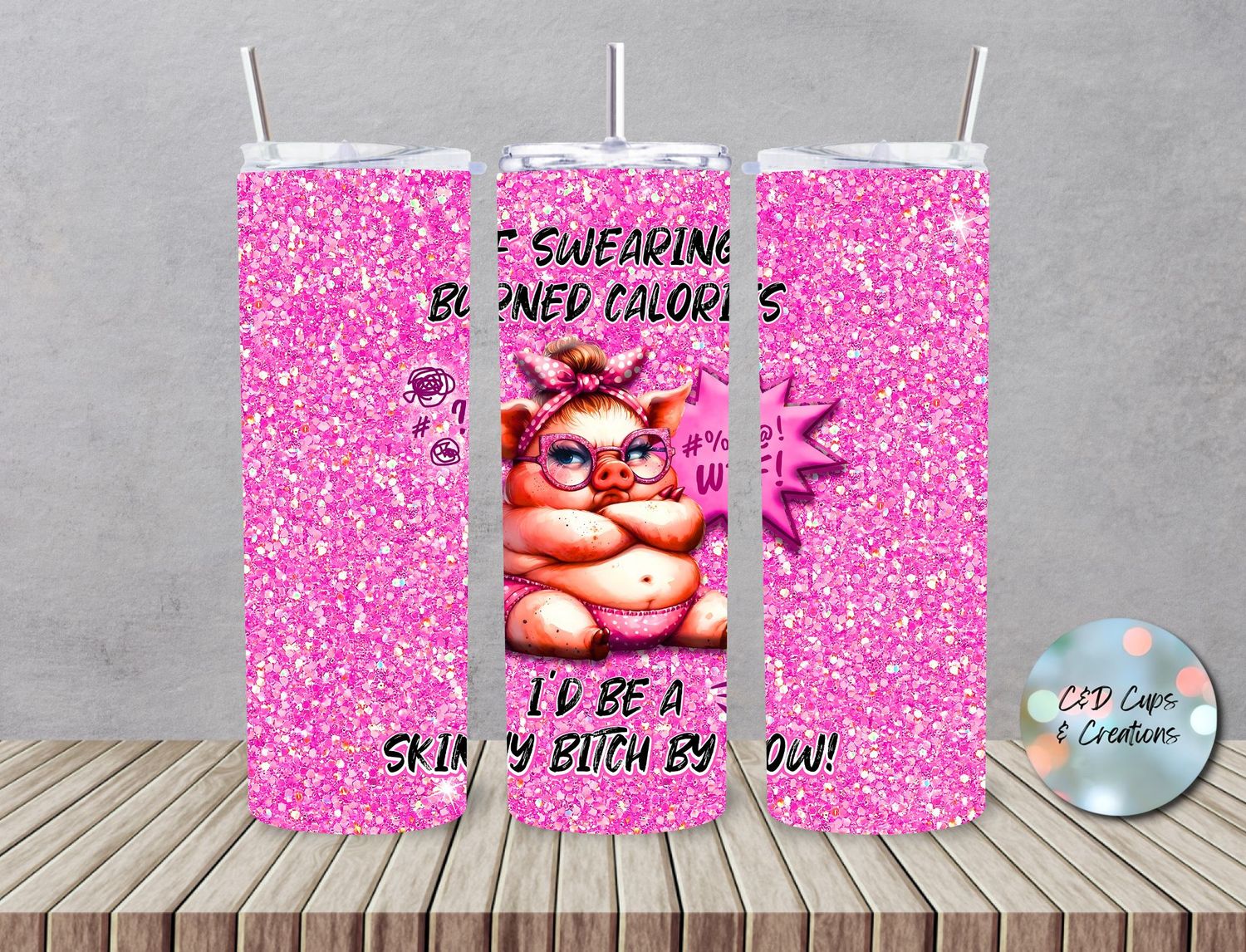 Swearing Burns Calories Pig