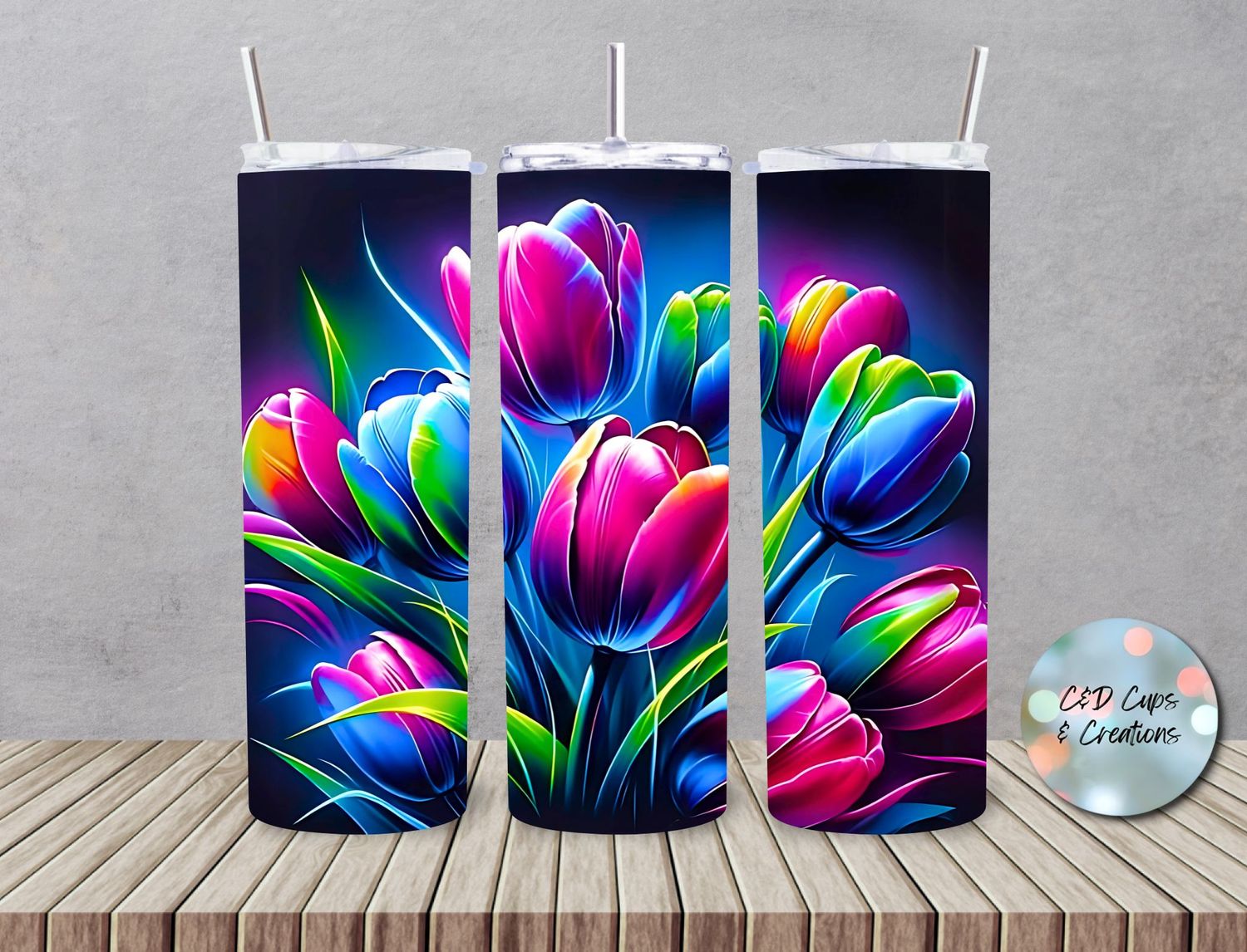 Neon Tulips