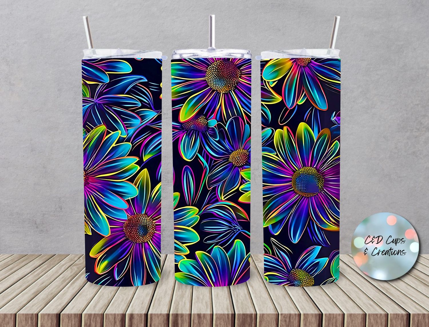 Neon Sunflowers