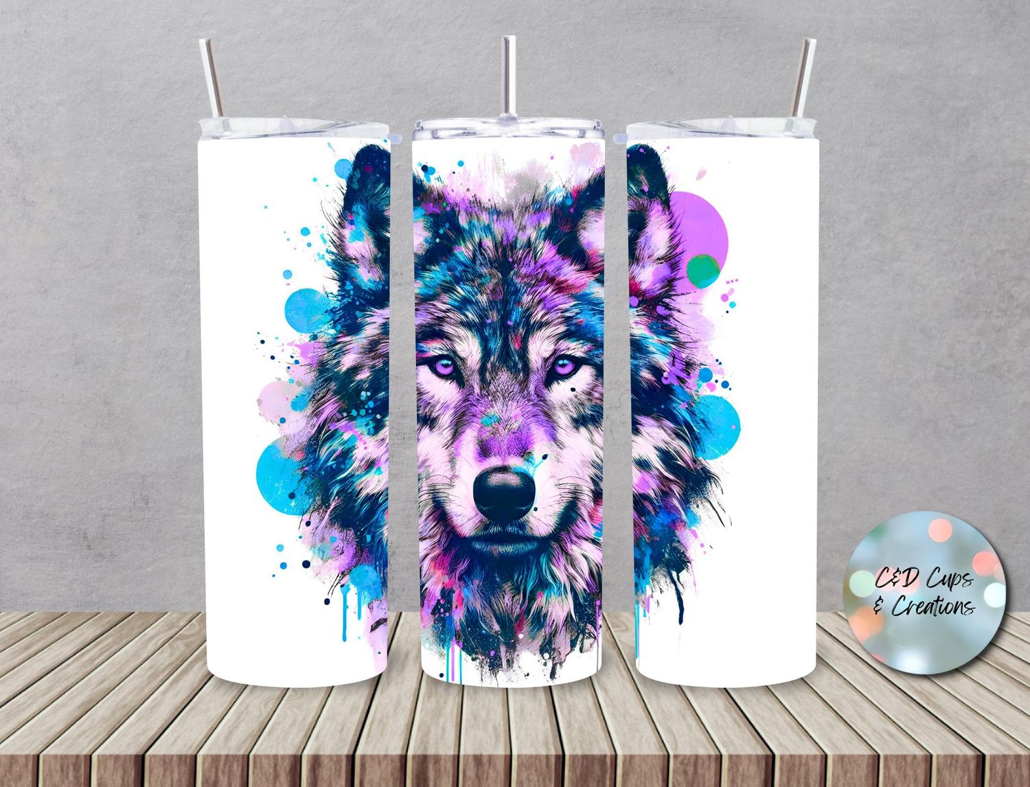 Colorful Wolf Head
