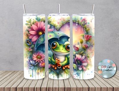 Frog Umbrella Watercolor