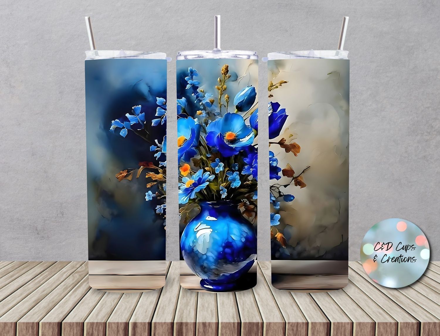 Blue Vase Flowers